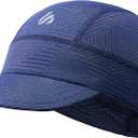 SAITAG Cycling Cap, Bike Skull Cap Helmet Liner with Sun Visor, Sun Protection Running Hat for Men Women Under Helmet Royal Blue