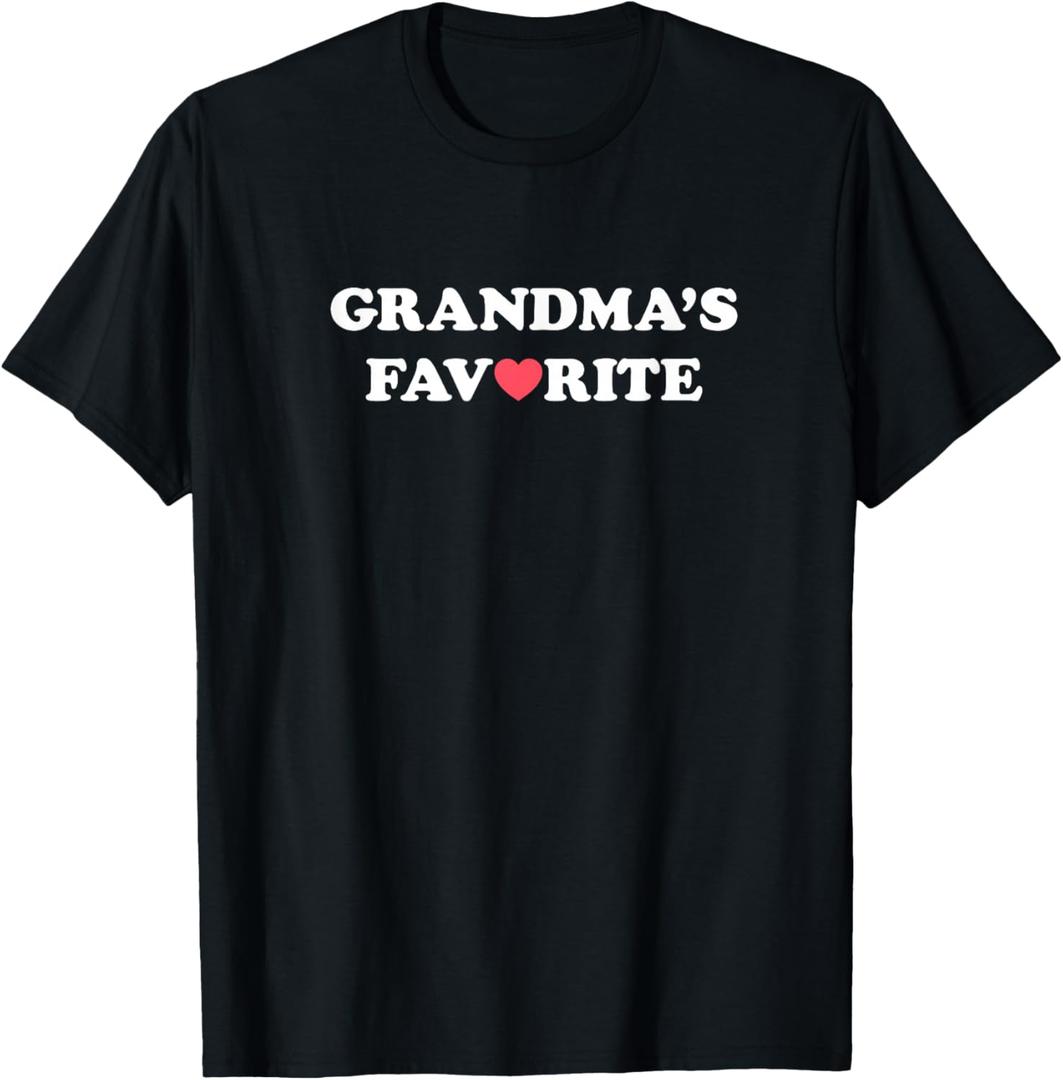 Grandma's Favorite (with red Heart) T-Shirt S
