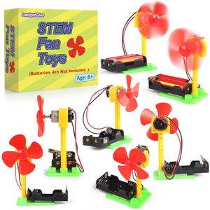 STEM Toys Science Kits, 7 Bulk Electric Circuit Kit for Kids Classroom, STEAM Activities Crafts Electrical Experiment 2nd 4th 5th Grade STEM Gifts, Build a Fan Activity Projects School Party Favors