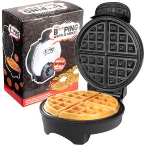 That BEEPING Waffle Maker- Personal 7" Belgian Waffler that BEEPS with Tone when Ready - Electric, Non Stick Griddle Iron w/Adjustable Browning Control- Unique Gift that Makes Breakfast Special