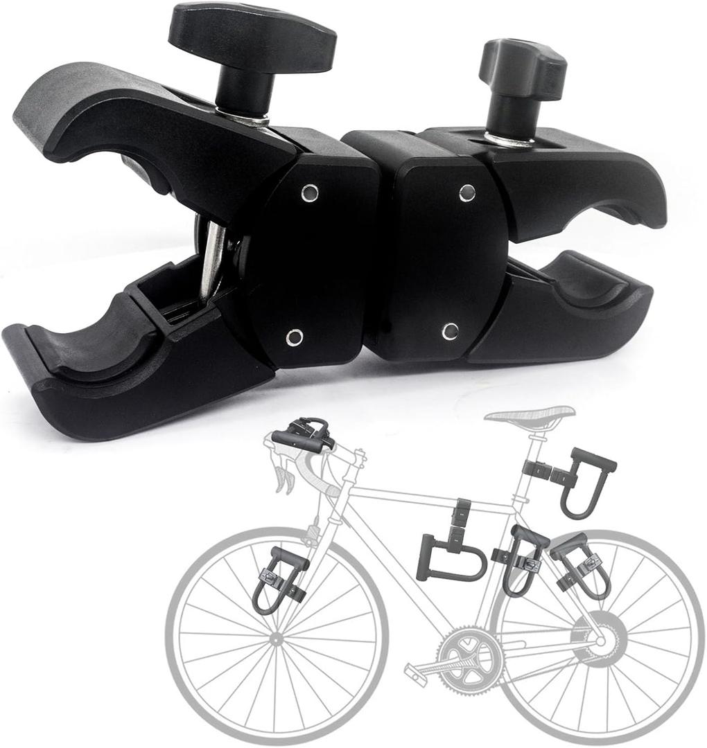 SODOI U-Lock Holder/Clamp for Kryptonite and Most Other U-Locks, Heavy Duty Use, No Noise, Suitable for Round Tube Bike Frame
