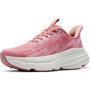 ALLSWIFIT Women's Slip On Walking Shoes Hands-Free Cushion Running Tennis Active Solid Non-Slip Comfortable Workout Gym Athletic Fashion Sneakers, Size 11, Pink, AWUMRS2512