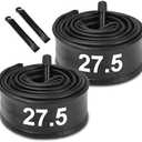 Hycline 2-Pack Bike Inner Tube: 20/24/26/27.5/29 x1.75-2.125 Inch Bicycle Inner Tubes AV 32mm Schrader Valve, Premium Butyl Rubber Puncture Resistant Replacement Tubes with 2 Tire Levers