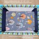 Padded Pack n Play Sheets Breathable Thick Pack and Play Mattress Protector, Quilted 38x26 Playard Sheet Fitted for Graco, Portable Mini Cribs and Foldable Mattress Pad, Soft Playpen Mattresses Cover