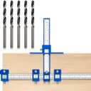 Cabinet Hardware Jig, Cabinet Handle Jig, Cabinet Hardware Template Tool, Punch Locator Drill Guide for Handle Knob Pull Installation of Door and Drawer woodworking tools