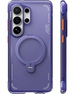TORRAS Ostand Q3 Air for Samsung Galaxy S26 Ultra Case with 360 Magnetic Stand, Fit for MagSafe, Airbag Cushion, Mil-Grade Drop Tested, Shockproof Phone Case for S26 Ultra 6.9", Violet Surge