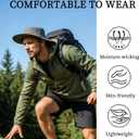Men Breathable Adjustable Safari Boonie Hat (Gray)
