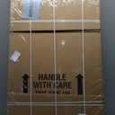 Amazon Basics Wardrobe Clothing Moving Boxes with Bar - 24" x 24" x 40", 3-Pack, Brown