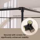Beyeutao Queen Size Bed Canopy Frame Metal Four Corners Post Bed Canopy Frame Black Mosquito Net Canopy Frame 4 Poster Bed Bracket Fit for Play Tent Outdoor or Indoor, 59"W x 59"L