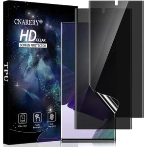 2 Pack Privacy Screen Protector for Samsung Galaxy Note 20 Ultra [Not Glass], Anti-spy Flexible TPU Screen Protector, Support Fingerprint Unlock Full Coverage