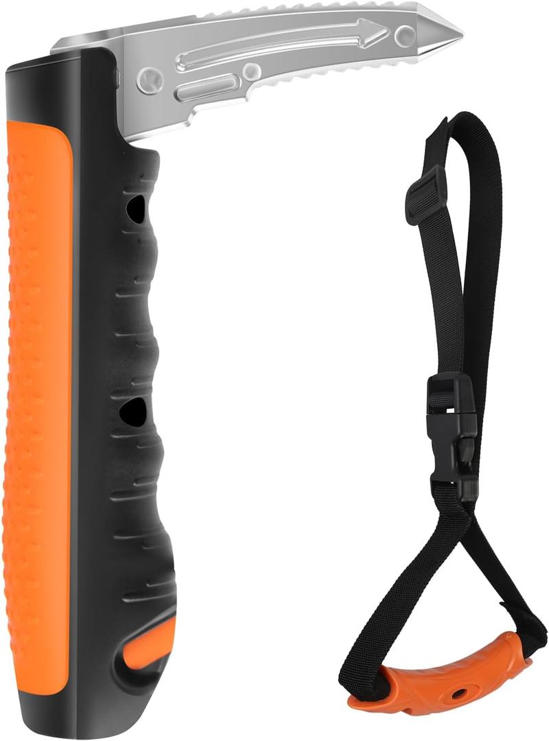 Car Door Handle for Elderly - 2025 New 3-in-1 Car Handle Assist, 2 Pack Auto Cane Portable Vehicle Support Handle Door Assist Bar, Max Load 500 Lbs, Anti-Slip Design (Orange-Car Handle +Strap)