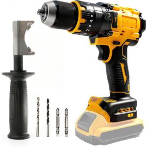Cordless Brushless Hammer Drill, Compatible with DeWalt 20V Max Lithium Battery (No Battery), 1/2" Power Hammer Drills | Heavy-Duty 3-Mode Hammer Drill for Concrete, Metalworking & Home