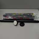 2 Pack Black Spring Tension Curtain Rods 18-36 Inch Adjustable Expandable Spring Loaded Curtain Rods No Drilling Suitable for Small Short Tension Rods 23-34 Inch Doors, Windows, Closet