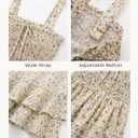 GRACE KARIN Women's 2026 Summer Floral Boho Dress Square Neck Strapped Swing A Line Sundress Beach Long Maxi Outfits M