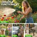 NON-EXPANDABLE Garden Hose 25 FT, Heavy Duty Steel Metal Flexible Water Hose with 10-Function Spray Nozzle, Durable Fabric Skin, No Kinks & Leak-Proof with Upgraded Handle, 3/4