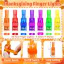 Thanksgiving Party Favors for Kids, 35Pcs Turkey Light Up Finger Lights Toys Bulk Goodie Bag Pinata Fillers Treats Glow in the Dark Gifts Fall Thanksgiving Party Supplies Classroom Prizes Party Decor