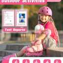 Kids Bike Helmet Set, Adjustable Helmet for Ages 2-3-5-8-14 Year Boys Girls, Toddler Pad Set with Knee and Elbow Pads for Bike, Roller, Skating, Scooter, Longboard and More Sports, 6 Color