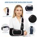 SPRING SEAON Arm Sling Shoulder Immobilizer for Women and Men, Rotator Cuff Support Brace Adjustable Sling for Shoulder,Arm,Wrist,Elbow,and Clavicle Injury, Small