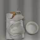 Mud Pie Door Knob Salt Cellar Set, White