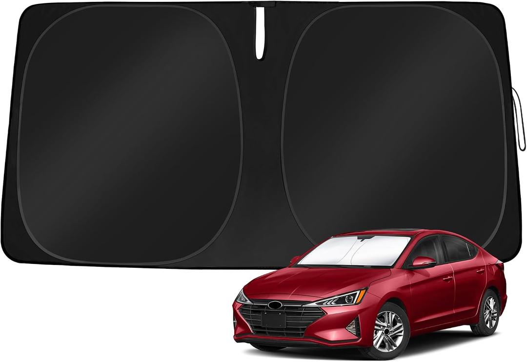 Windshield Sun Shade Custom Fit Hyundai Elantra 2017-2020 Foldable Sunshade Double Layer Windshield Cover Window Shade Sun Protector Sun Visor Accessories