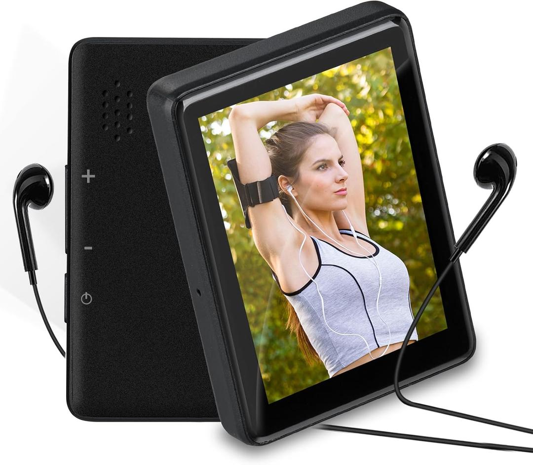 Bluetooth MP3 Player with Touch Screen, Skybess 32GB Portable MP3 Players with TF Card Slot, HiFi Lossless MP3 Music Player with Speaker, FM Radio, Video, Recorder, Alarm Clock, 2.4" Full Screen (Black)