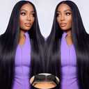 IWISH Wigs Human Hair Glueless Wear And Go Human Hair Wig Pre Plucked Pre Cut with Anti-Slip Suitable for Beginners HD Lace Closure Wig All-Day Comfort Natural Black 26 Inch