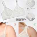 DotVol Women's Full Figure Minimizer Bras Comfort Large Busts Wirefree Non Padded Plus Size Bra (White)