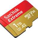 SanDisk 1TB Extreme microSDXC UHS-I Memory Card with Adapter - Up to 160MB/s, C10, U3, V30, 4K, A2, Micro SD - SDSQXA1-1T00-GN6MA