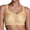 ZeroBound Medium Impact Sports Bras for Women Plus Size Wirefree Non Padded Supports (34C, Deep Nude)