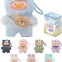 TOYZERO + Official Lulu The Piggy Blind Box - Joyful Time Series Plush Keychain Blind Boxes Figures Cute Stuffed Animals Mystery Box Collectibles Toys Home Decorations Birthday Gifts, Single Box, 5.5 inches