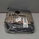 Moynesa Striped Border Easy Jute Outdoor Patio Rug 3x5, Washable Entryway Rug Non Slip with Rubber Backing, Farmhouse Modern Carpet for Backyard Bedroom Living Room Kitchen, Black