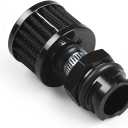 Dyno Racing Aluminum Billet Valve Cover Adapter Oil Cap Breather Fitting AN10 & Filter Accessory Compatible With LX LSX LS1 LS2 LS3 LS6 LS7