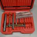 14 Pieces Screw Extractor Set, Left Hand Drill Bits Set for Removing Stripped Screws and Broken Bolts 35# Cr-Mo & 6542 HSS Steel Cobalt Easy Out Screw Extractor Set Broken Bolt Extractor Kit