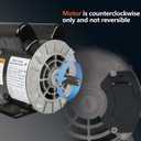 Air Compressor Motor 2 HP SPL Motor 56 Frame 5/8 Inch Shaft 120/240V