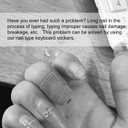 3 x 108PCS DIY Keyboard Keycaps,Nail Type Keyboard Stickers,Transparent Bulge Laptop Keyboard Stickers,Nail Enhancement Practical Tool,for Women with Long Nails