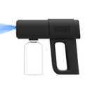 Professional Disinfectant Fogger Machine, 380ml Wireless Nano Sprayer Gun Handheld Sanitizer Fogger, Blue Light Foggers for Touchless Sanitization (Black)