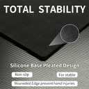 Glass Gaming Mouse Pad with LED Lights,Professional Esport Mousepad with Type C Port, Ultra-Smooth Hard Surface for Office Bedroom and Gaming, Large Non-Slip Silicone Base11.8" x 15.7"