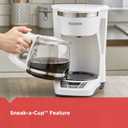BLACK+DECKER CM1160W-1 CM1160W 12-Cup Programmable Coffeemaker, White/Stainless Steel