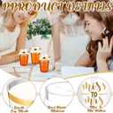 Funnymoom 36 Pcs Wedding Miss to Mrs Cups 12 oz Gold Plastic Cups Disposable Bridal Shower Drinking Tumblers Clear Wine Glasses Tumblers for Engagement Bachelorette Supplies Party Favors(Gold)