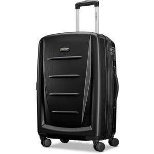 Samsonite Winfield 2 Hardside Expandable Luggage with Spinner Wheels, Brushed Anthracite, Checked-Medium 24-Inch