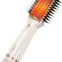 Upgraded 2-in-1 Blow Dryer Brush with Heated Comb - Volumizer Hair Dryer Brush for Hair Drying & Styling, Salon Blowouts, Frizz-Free Shiny Hair, Reduced Heat Damage, Suitable for All Hair Types (White)