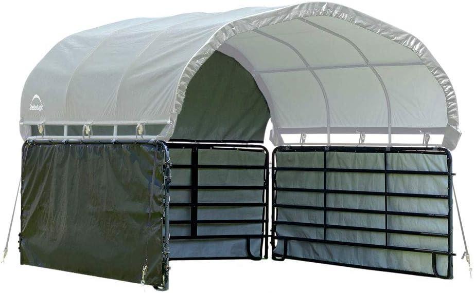 ShelterLogic 12'x12' Equine, Livestock and Agricultural Shelter Enclosure Kit (Corral Panels and Shelter Not Included), 12 ft. x 12 ft. x 10.5 ft.