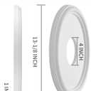 EIFHYT Molded PU Ceiling Medallion for Light Fixtures and Ceiling Fans, 13.1"OD x 4"ID x 1"P (Fits Canopies up to 10.25") White