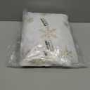 Christmas Tree Skirt 36 Inch, Holiday Part Decorations for Christmas Tree, Whit Plush Gold Sequin Snowflake Tree Shirt for Xmas