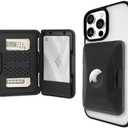 Pelican Protector AirTag MagSafe Wallet/Card Holder [RFID Blocking] Holds up to 5 Cards and Cash - Smart Wallet with AirTag Holder for Men and Women - Detachable Magnetic Card Holder for iPhone