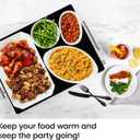 Chefman Electric Warming Tray with Adjustable Temperature Control, Perfect For Buffets, Restaurants, Parties, Events, and Home Dinners, Glass Top Extra Large 21” x 16” Surface Keeps Food Hot – Black