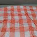 FiVan Gingham Checkered Pattern Arch Backdrop Cover Curved Top Arch Stand Stretchy Spandex Cover for Wedding Birthday Baby Shower Party Decoration (Red&White,6X2.6FT)