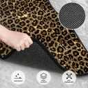 Generic Car Foot Mat Sparkling Leopard Non-Slip Carpet Mats for Cars & Trucks,Decorative Front & Rear Vehicle Foot Rugs,4-Piece Car Floor Mat Set (Leopard)