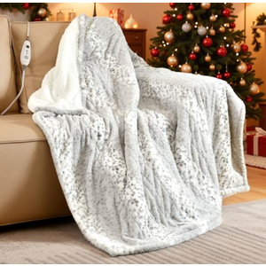 Electric Heated Throw Blanket 50" x 60", Reversible Faux Fur & Sherpa, 6 Heating Levels & 4H Auto Off, Over-Heat Protect, ETL Certification, Machine Washable, Bearhug