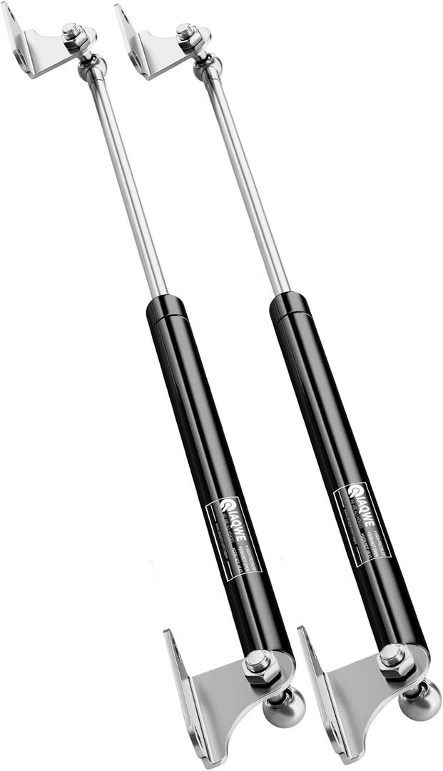 17 Inch 150Lbs 668N Gas Struts for Heavy Lid RV Bed Trailer Door Tool Box Floor Hatch Camper Underbed Storage Truck Tonneau Cover, 17" DIY Gas Lift Shocks Kit with L Mount Brackets, 2 Pcs by IAQWE